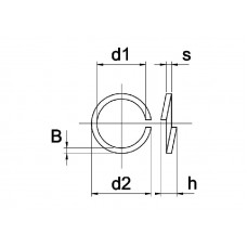 VEERRING RVS A2 DIN127 M8