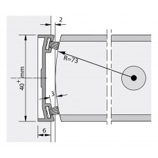 PROFIEL PENDEL STIJL DD=40MM 2400MM 3020 #