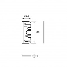 ONDERLEGPLAAT SCHARNIER 1MM 89X89MM