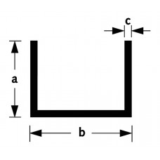 U-PROFIEL ALUMINIUM 15X25X15X2MM PER METER #