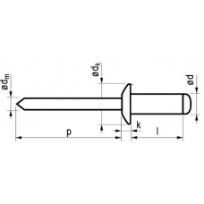 BLINDNIET STAAL 3X6MM 6310133 #