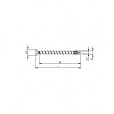 VLOERSCHROEF MET GROTE KOP 15MM 6.5X65 #