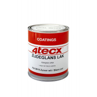 VERF AFLAK WIT ZIJDEGLANS RAL9010 0.75 LITER