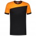 T-SHIRT TRICORP BICOLOR NADEN ZWART ORANJE XL #