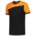 T-SHIRT TRICORP BICOLOR NADEN ZWART ORANJE XL #