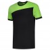 T-SHIRT TRICORP BICOLOR NADEN ZWART LIME XL #