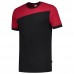 T-SHIRT TRICORP BICOLOR NADEN ZWART ROOD XL