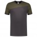 T-SHIRT TRICORP BICOLOR NADEN DONKER GRIJS ARMY L