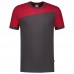 T-SHIRT TRICORP BICOLOR NADEN DONKER GRIJS ROOD XL