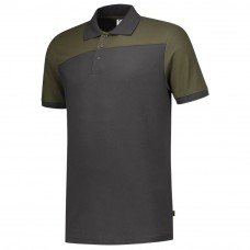 POLOSHIRT TRICORP BICOLOR NADEN DONKER GRIJS ARMY L