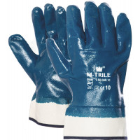 HANDSCHOEN NITRIL MTRILE BLAUW GESLOTEN RUG MET KAP 9 #