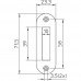 SLUITPLAAT P1256/17 RECHTHOEKIG RVS