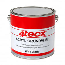GRONDVERF ACRYL CREMEWIT RAL9001 2,5LTR 4TECX