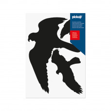 STICKER VOGELS ZWART A4 3 STUKS