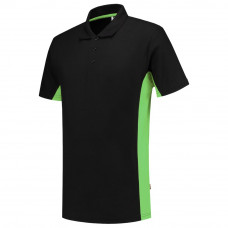 POLOSHIRT TRICORP BICOLOR NADEN ZWART /LIME XL #