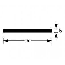 PLATSTAFPROFIEL ALUMINIUM 30X2MM 1 METER