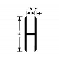 H-PROFIEL ALUMINIUM 30X7X1.5MM 1 METER