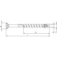 SPAANPLAATSCHROEF HECO TOPIX VERZINKT TORX PLATKOP 6.0X120 #